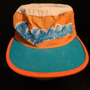 Vintage Miami Dolphins NFL Football Painters Cap Hat Orange Teal White 80s